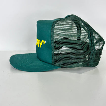 True original vintage Subway Green Mesh Trucker Strapback Hat Cap DEADSTOCK