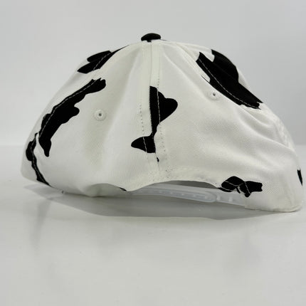 Dalmatian on white and black spotted SnapBack Cap Hat Custom Embroidered Collab Justin Stagner