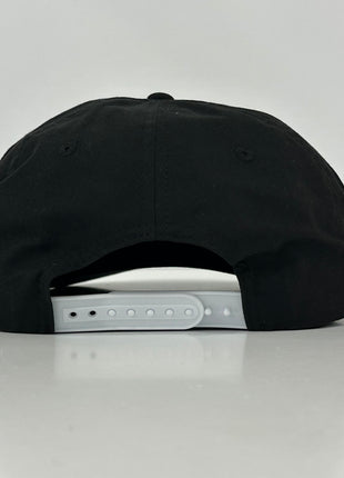 LUBBOCK'S VERY BIG SHOES Mid Crown Rope Retro Black SnapBack Cap Hat Custom Embroidered Collab PotentFrog