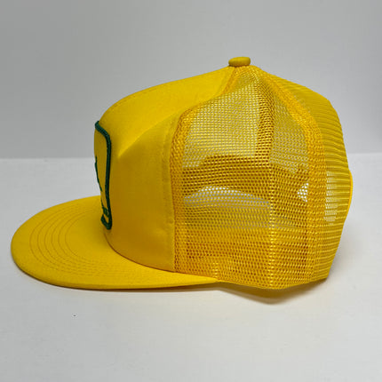 Vintage John Deere Trucker Hat Yellow Mesh Cap K Products Snapback USA –  Old School Hats