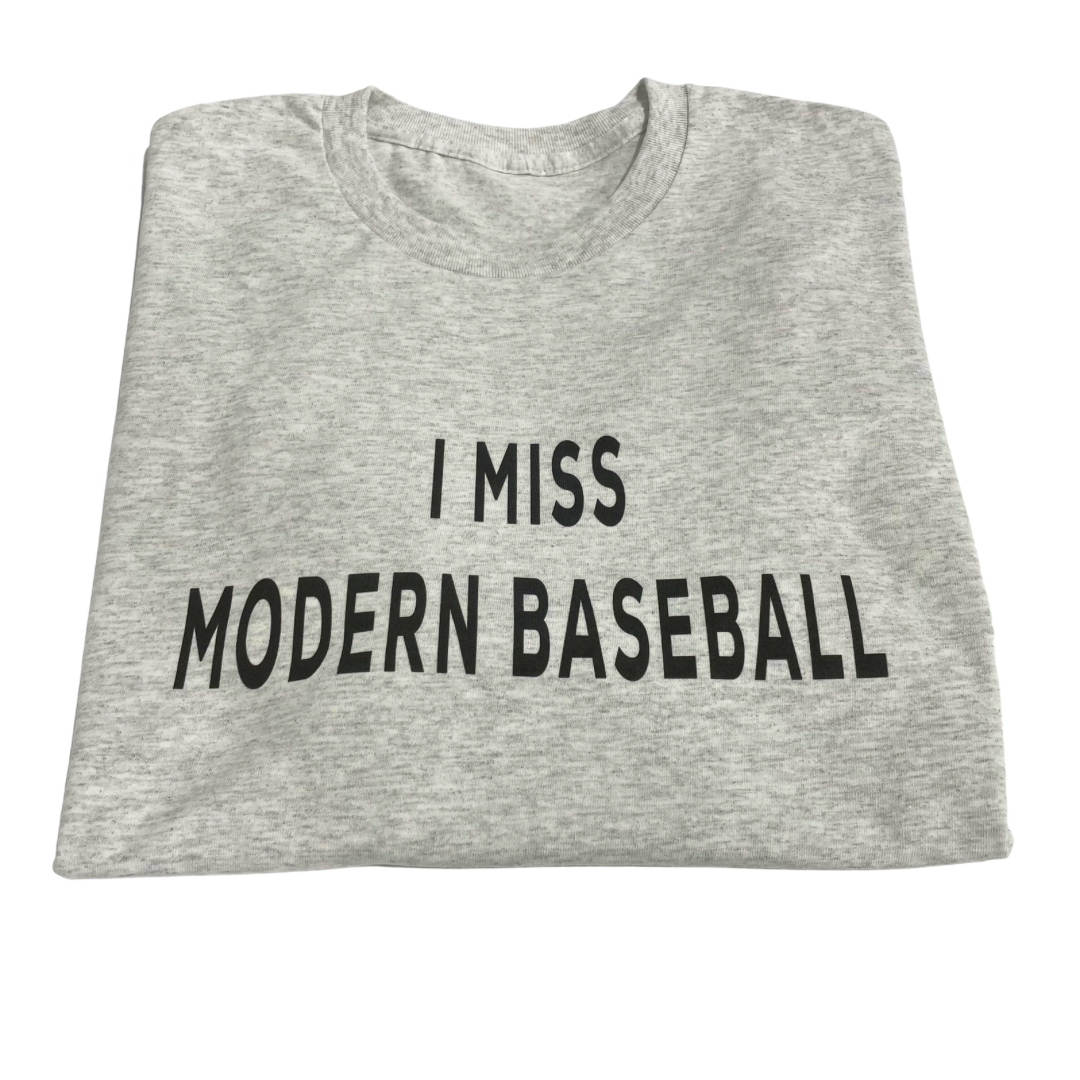 quagga God følelse Roux I miss modern baseball custom printed Ash Gray T-Shirt – Old School Hats