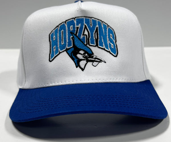 Hopzyns on a White crown blue crown SnapBack Hat Cap Custom