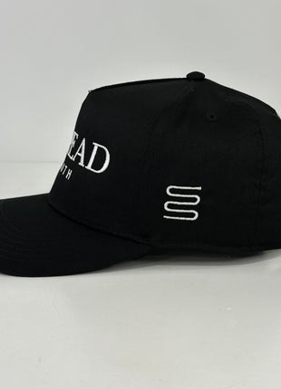 THREAD OF FAITH Black SnapBack Adjustable Baseball Cap Hat Custom Embroidery Lawrenceville GA
