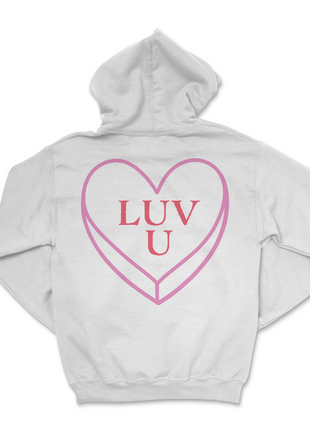 Luv U Custom Printed Valentine's Day Hoodie