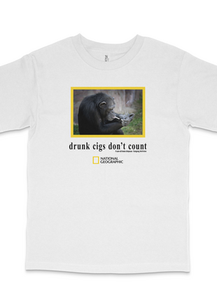 Chimpanzee Smoking Custom Printed T-Shirt