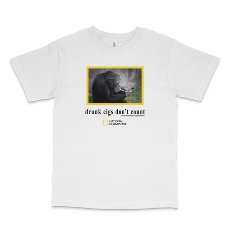 Chimpanzee Smoking Custom Printed T-Shirt