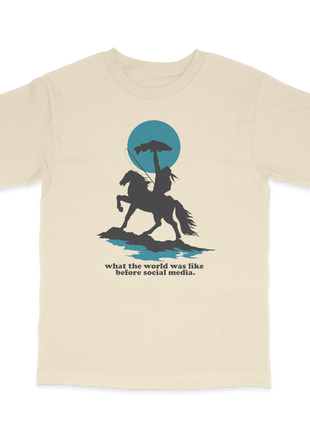 Before Social Media Custom Printed T-shirt