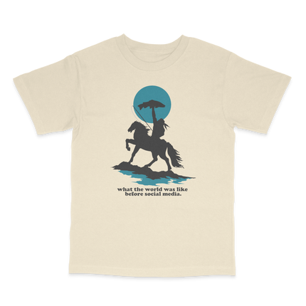 Before Social Media Custom Printed T-shirt