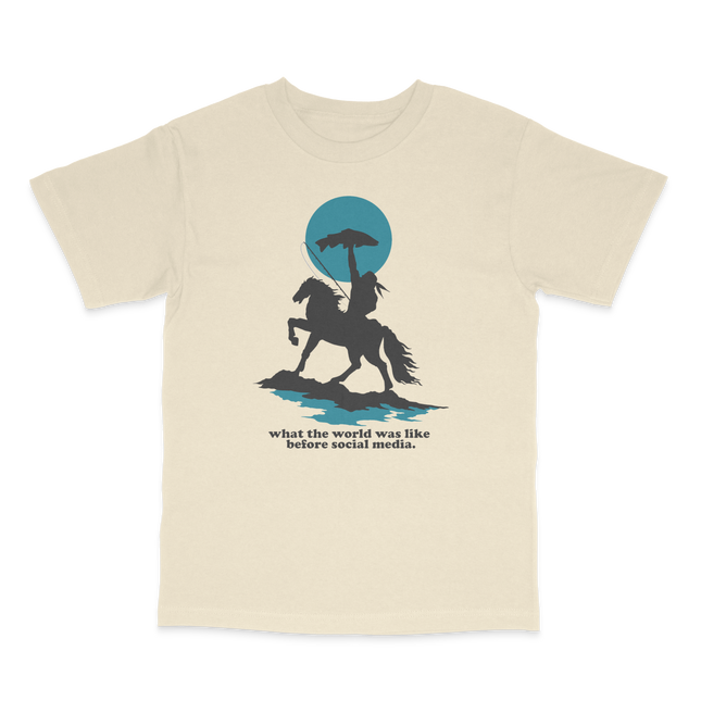 Before Social Media Custom Printed T-shirt