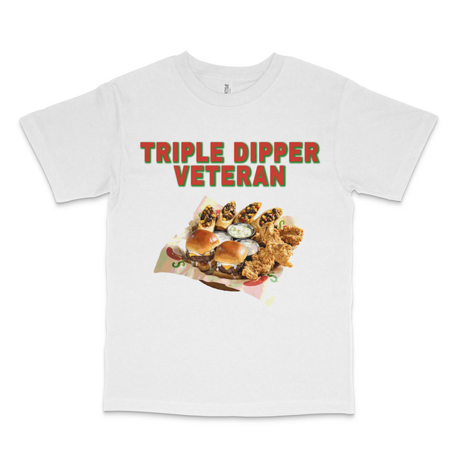 Triple Dipper Veteran Custom Printed T-Shirt