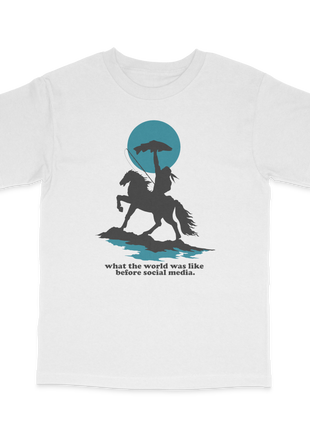 Before Social Media Custom Printed T-shirt