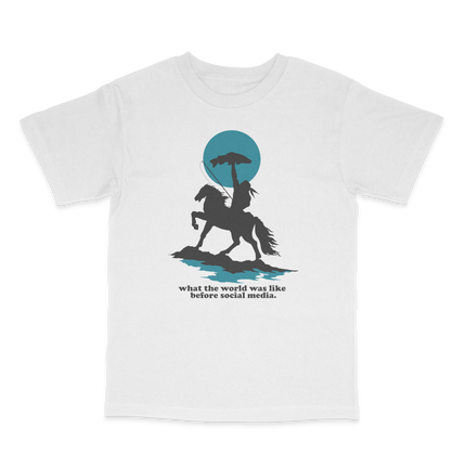 Before Social Media Custom Printed T-shirt