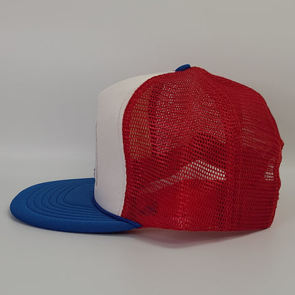 Custom Team Ford Racing Vintage Red Mesh Rope Snapback Cap Hat (Ready To Ship)
