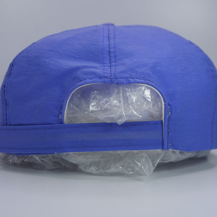 Vintage Lavender Nylon Mid  Crown 5 Panel Velcroback Hat Cap with Rope