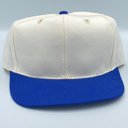 Vintage Otto Blue and Off White Leather Adjustable Strap back