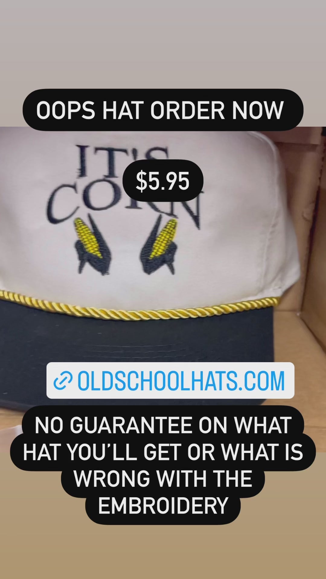 Oops Hat LIMITED STOCK – Old School Hats