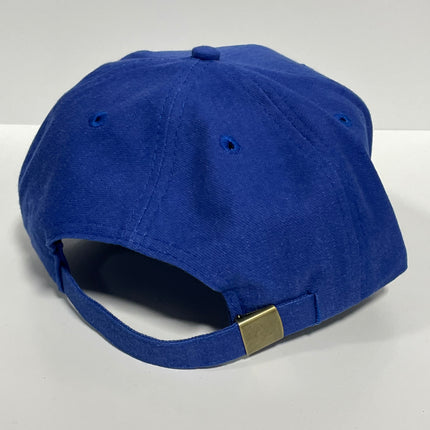 Custom Dickies Vintage Blue Strapback Hat Cap with White Rope