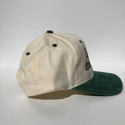 Can I hit your shmule bar ferda? green suede brim cream top custom embroidery SnapBack