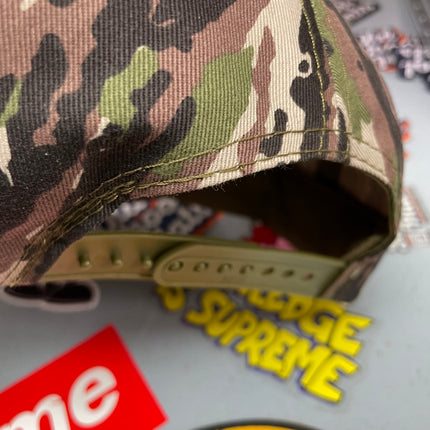 Genuine Asshole Made in USA Vintage Custom Embroidered Camo Snapback Mid Crown Cap Hat
