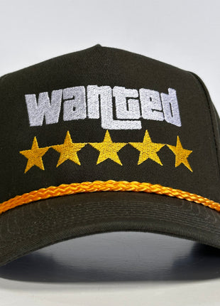 GTA WANTED 5 Stars Rope SnapBack Cap Hat Custom Embroidered