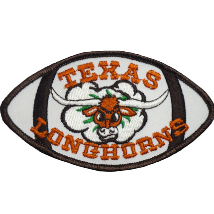 Vintage Texas Longhorn Mascot Team Football 4.5" x 2.5" Sew On Patch