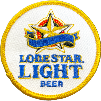 Vintage Lone Star Light Beer Logo 2.75” Sew On Circle Patch