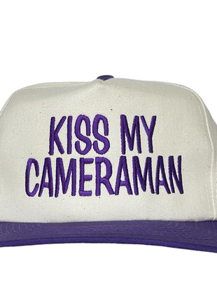 Kiss My Cameraman Vintage SnapBack Hat Cap Custom Embroidery