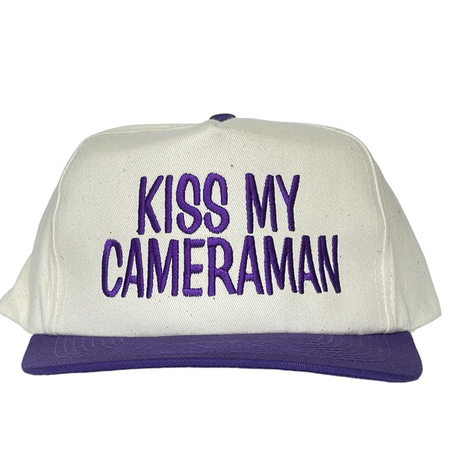 Kiss My Cameraman Vintage SnapBack Hat Cap Custom Embroidery
