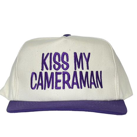 Kiss My Cameraman Vintage SnapBack Hat Cap Custom Embroidery