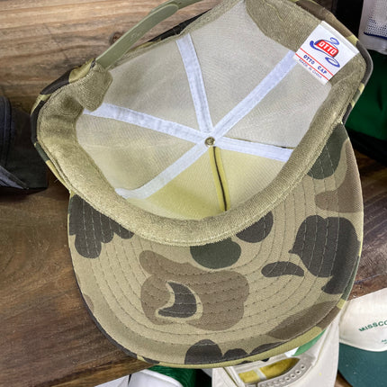 Vintage John Deere Gardner Sales & Service Foam Camo Snapback Cap Hat