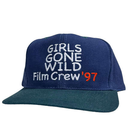 Girls Gone Wild Film Crew 97 Vintage Mid Crown Strapback Ball Cap Hat Custom Embroidered