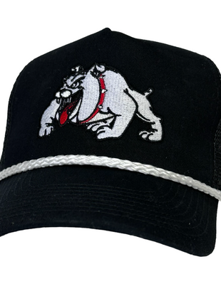 Georgia Bulldog Vintage Black Mesh Trucker Cap Hat Custom Embroidery