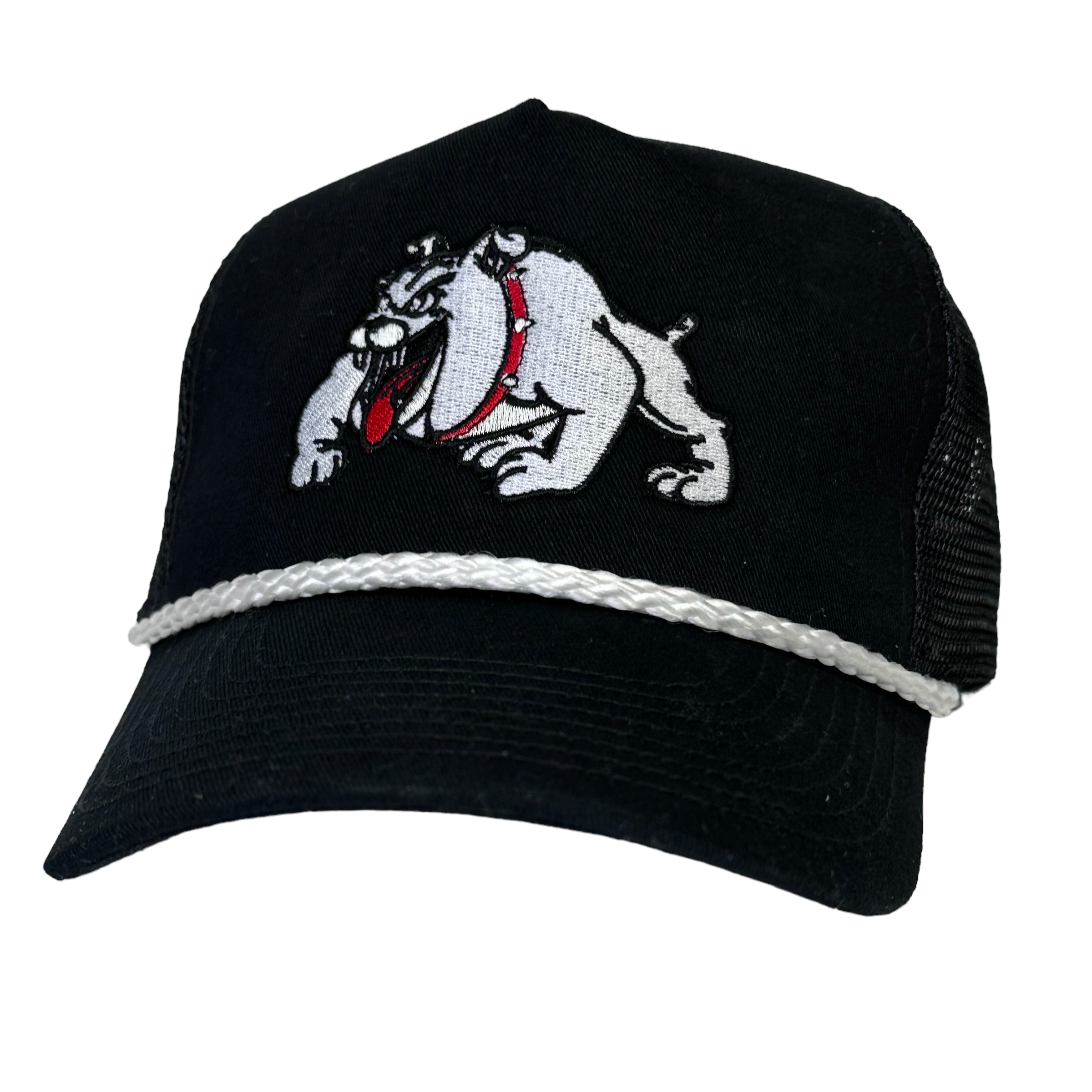 Georgia Bulldog Vintage Black Mesh Trucker Cap Hat Custom Embroidery Old School Hats