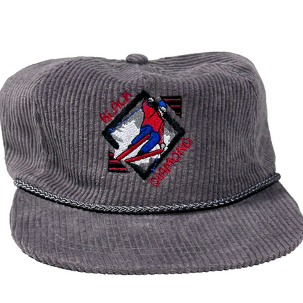 Black Diamond Ski Corduroy Strapback Cap Hat snow, skiing Custom Embroidered