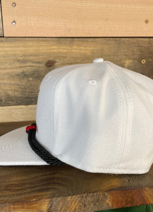 Louisiana Rodeo Bull Riding Double Rope White Snapback Cap Hat Custom Embroidered