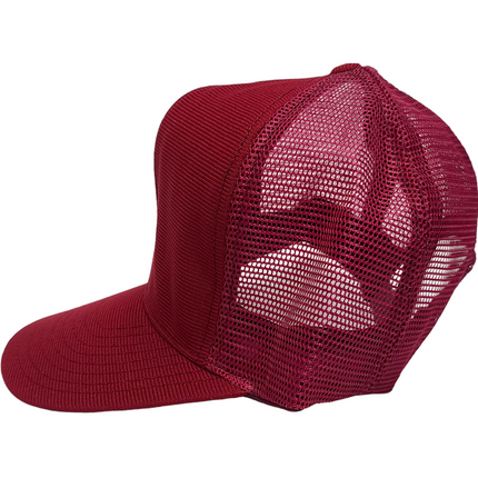 Vintage Maroon With High Crown Mesh Snapback Hat Cap Made in the USA