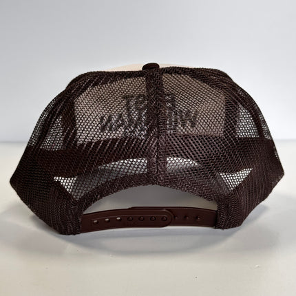 Best Wingman Ever Vintage Brown Mesh Trucker SnapBack Hat Cap Custom Embroidery