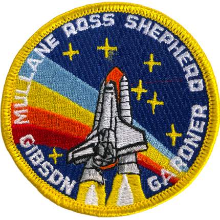 Vintage NASA Space Mission STS-27 Gibson Gardner Mullane Ross Shepherd 3” Circle Sew On Patch