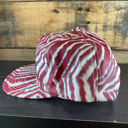 Custom Georgia Bulldogs Vintage Red Zebra Snapback Hat Cap