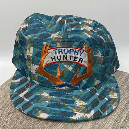 Custom trophy hunter vintage five panel snap back cap hat (ready to ship)