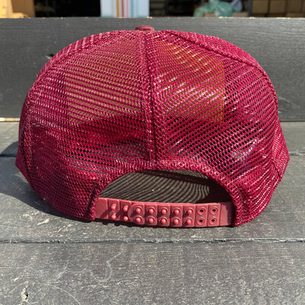 Life is better when I’m fishing on a Vintage Maroon Mesh Trucker Snapback Hat Cap Funny Fishing Custom Printed