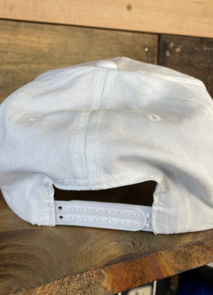 I’d Rather Be Fishing glow in the dark fish Vintage Curve Brim Rope Snapback White Cap Hat Custom Embroidered