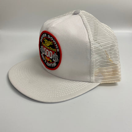Custom Dover downs white lightning vintage white mesh Snapback hat cap (ready to ship)