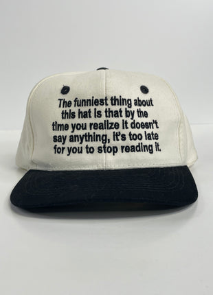The Funniest thing about this hat custom embroidered vintage Strapback cap hat meme funny