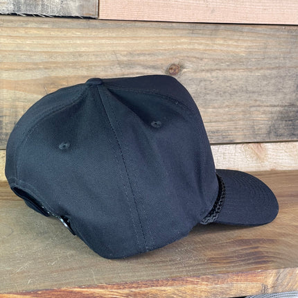 Custom Georgia Vintage Black Rope Golf Snapback Cap Hat