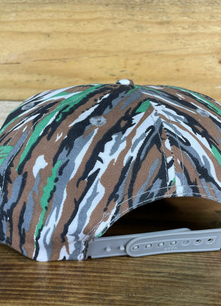 Custom Embroidered BITE ME Fishing Vintage Camo Snapback Cap Hat