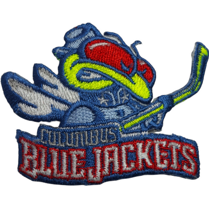 Vintage Small Columbus Blue Jackets NHL Team Logo 2.5" x 2" Iron On Patch
