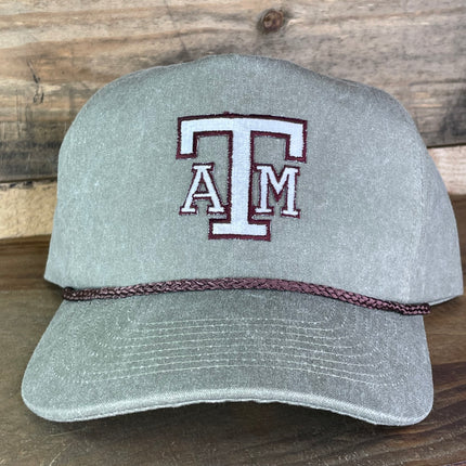 Custom Texas A&M Vintage Sand Rope Snapback Cap Hat