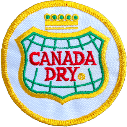 Vintage Canada Dry Yellow and Green Logo 3” Sew On Circle Patch