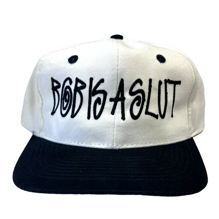 BOB is a Slut Vintage Funny Meme Strapback Cap Hat Custom Embroidered
